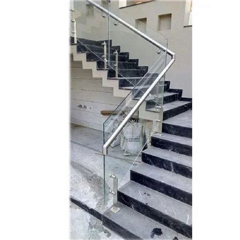 Stairs Stainless Steel Glass Stair Railing For Home At Rs 120 Sq Ft In