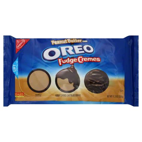 Nabisco Oreo Fudge Cremes Fudge Covered Chocolate Peanut Butter Creme Cookies Shop Cookies At