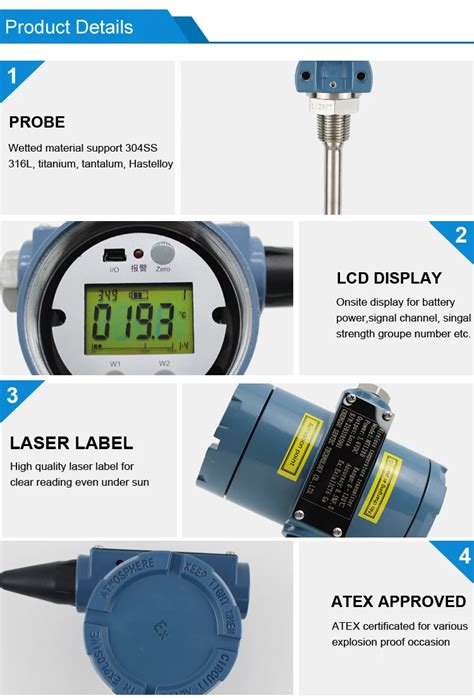 Sentec Mt1280 Explosion Proof Wireless Temperature Sensor Pressure