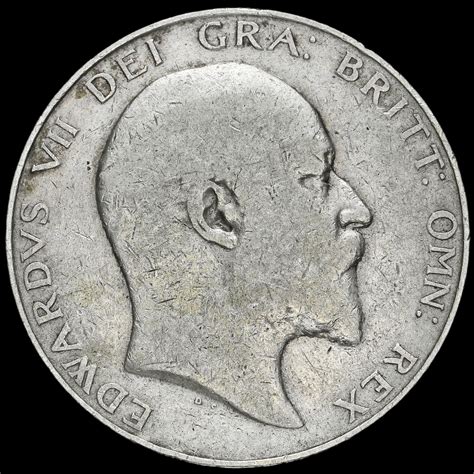 1909 Edward VII Silver Half Crown