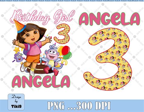 Dora-the-Explorer Birthday Png, Personalized Dora-the-Explorer Png ...