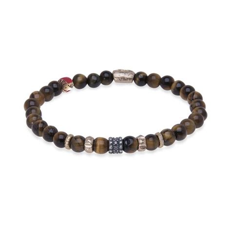 Pulsera Unisex Platadepalo Beads Bourb Platadepalo