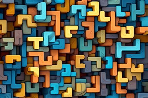 Premium Ai Image Complex Interlocking Shapes For A Puzzle