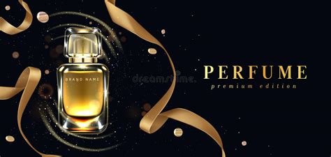 Bottle Perfume Gold Background Stock Illustrations 2372 Bottle