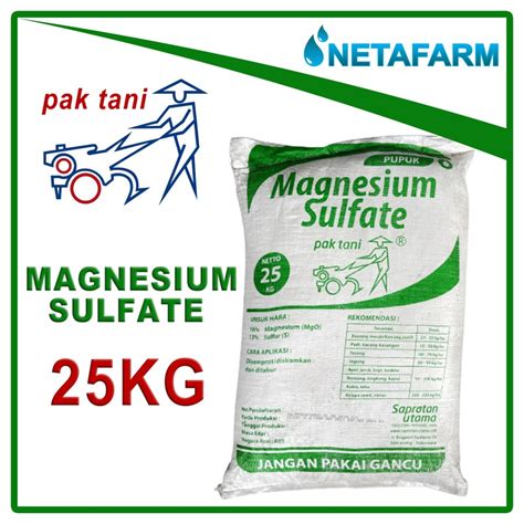 Jual Pupuk MAGNESIUM SULFATE PAK TANI Kemasan Karung 25KG Shopee