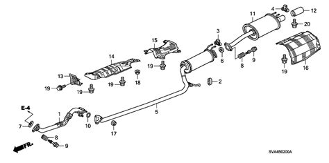 18210 SNE A01 Genuine Honda Pipe A Exhuast