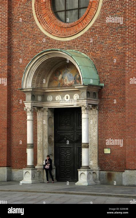 The Entrance Of The Famous Church Of Santa Maria Delle Grazie Milan