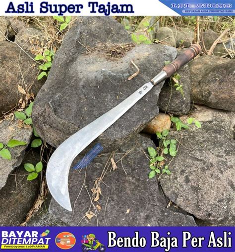 Arit Bendo Baja Asli Jawa Super Tajam Arit Rumput Aret Jowo Cap Bintang