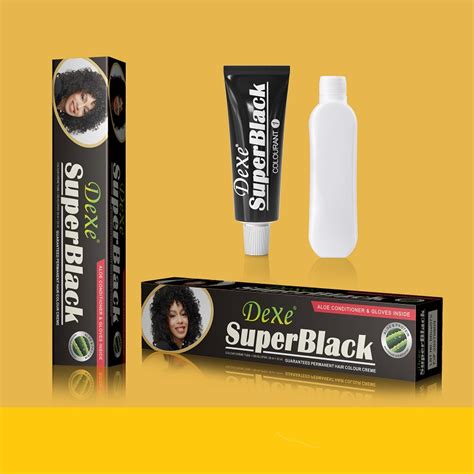 Dexe Super Black Hair Dye Cream Black Hair Shampoo Hair Building