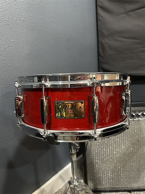 Pearl Masters Custom Maple Snare Mid S Sequoia Red Reverb