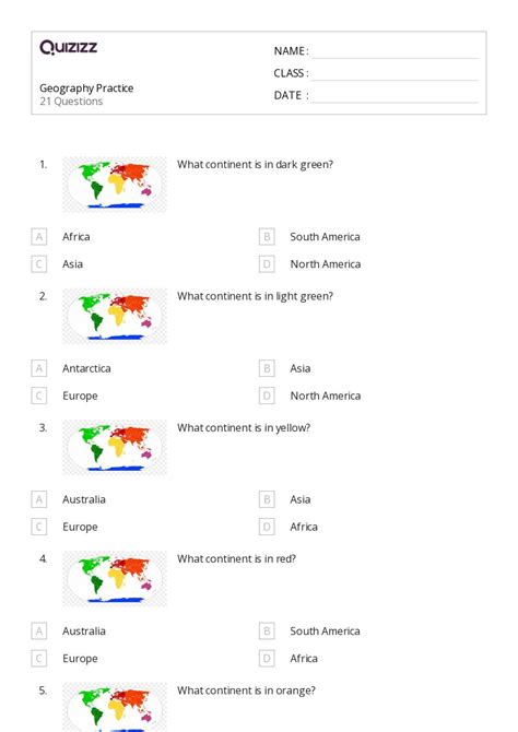 50 Countries In Europe Worksheets For 4th Class On Quizizz Free