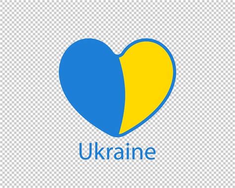 Ukrainisches Herz In Blaugelben Farben Der Flagge Der Ukraine Symbol