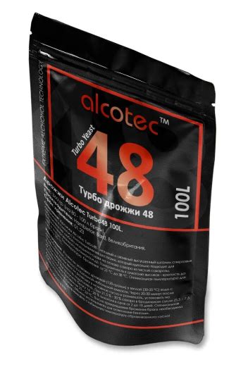 Спиртовые дрожжи Alcotec 48 Turbo Yeast Mega Pack 100L 360гр купить в