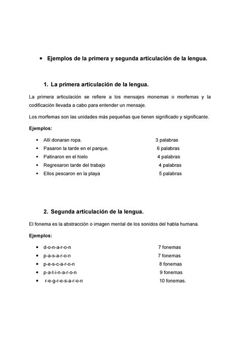 lengua española actidad 3 unidad 1 lenguaje Ejemplos de la primera