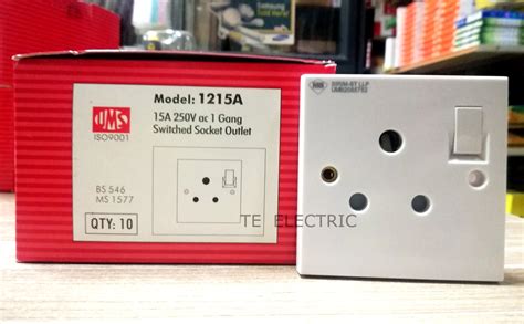 Ums 1215a 15a 1 Gang Switched Socket Outlet Ums 15a Ac 250v Switched Socket Home Improvement