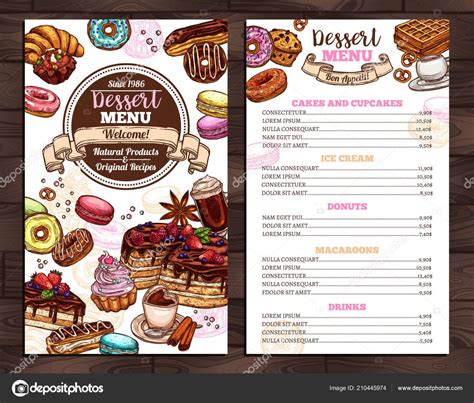 Menu Cupcake Bakery Template