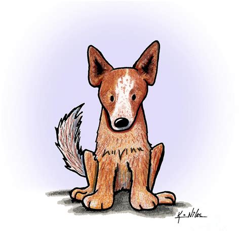 Aussie Cattledog Drawing By Kim Niles