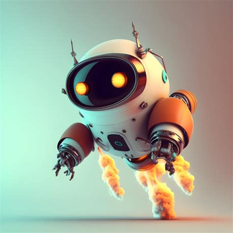 Premium Photo Cute Robot Artificial Intelligence Technology Concept