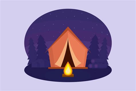 Night Camping Vector 209088 Vector Art at Vecteezy