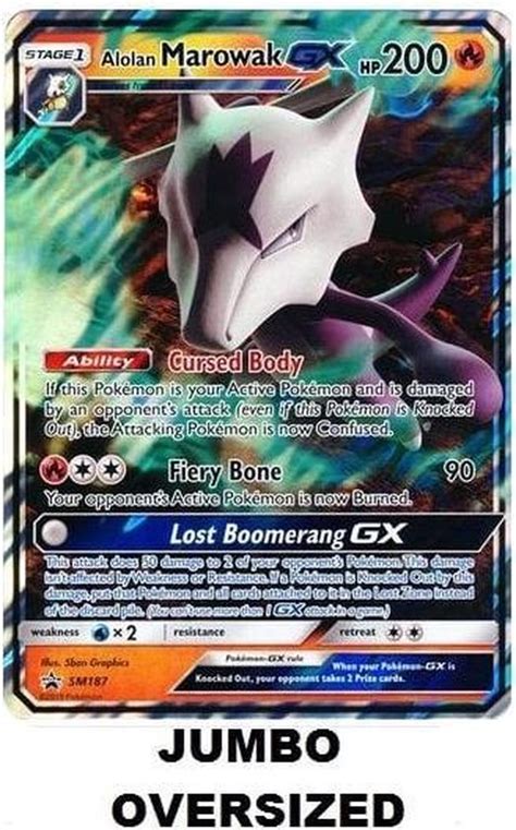 Pokemon Alolan Marowak GX Grote Kaart SM196 Games Bol