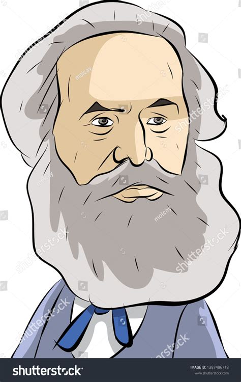 Karl Marx Vector Caricature Portrait Vector De Stock Libre De