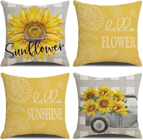 Amazon GAONINI Spring Summer Pillow Covers 18x18 Set Of 4