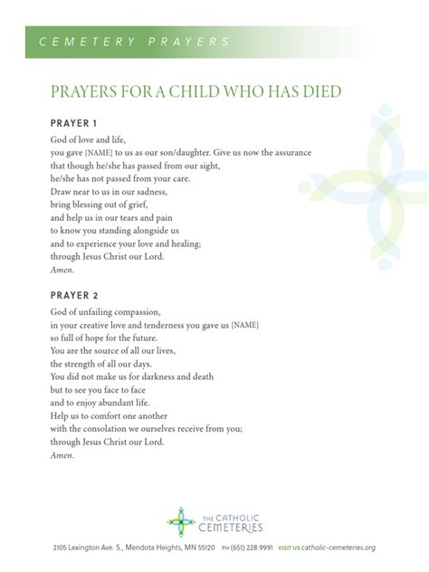 Prayers For A Child Who Has Died | PDF | Jesus | Christian Belief And Doctrine