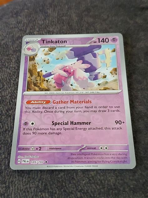 Pokémon TCG Tinkaton Scarlet Violet Paldea Evolved 105 193 Reverse