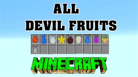 All One Piece Devil Fruits In Minecraft Block Piece Mod