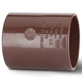 Polypipe Solvent Waste Straight Coupling 40mm Brown WS26BR Crossling