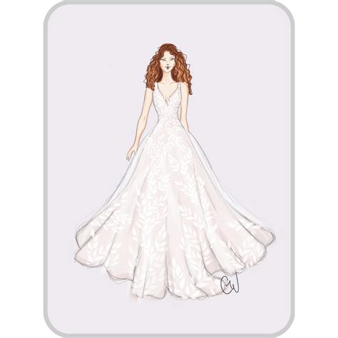 Custom Bridal Illustration Runway Bridal Runway Bridal