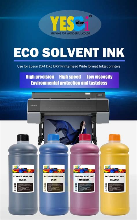 Yes Colorful Eco Solvent Eco Solvent Digital Ink For Epson Dx5 Dx7 Dx10