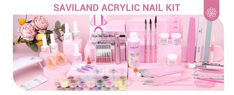 Saviland Acrylic Nail Kits Full Set For Beginners Nail Kits Full Set