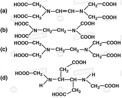 The Correct Structure Of Ethylenediaminetetraacetic Acid Edta Is