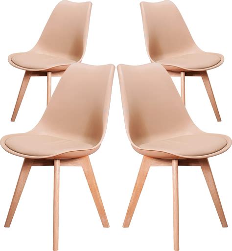 Gaon Set De Sillas Eames Tulip Modernas Con Asiento Acolchado