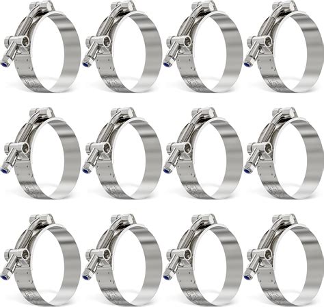 Amazon OURU 12Pack 2 Inch T Bolt Hose Clamp 304 Stainless Steel