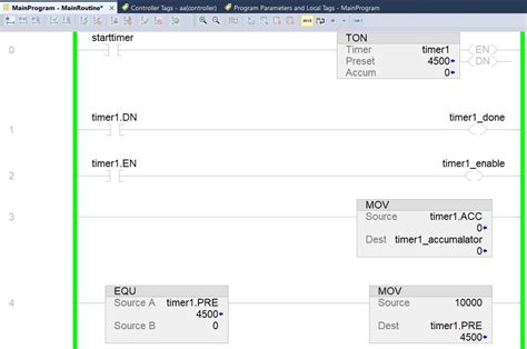 Example Of Rslogix Timer Instruction