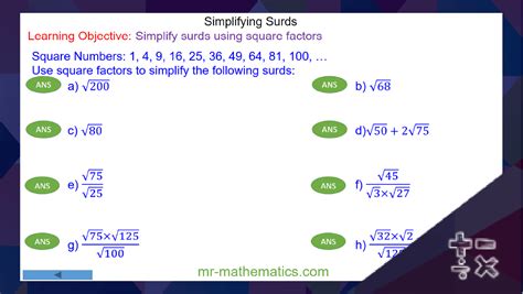 How To Simplify Surds Mr