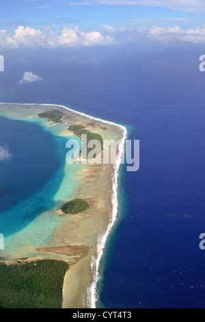 Micronesia Aerial View Of Island Near Ulithi Yap State Losiep Atoll