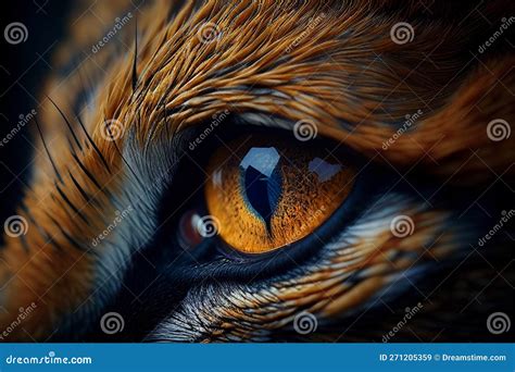 Ultra Detailed Fox Eyes Created With Generative Ai Technology Stock