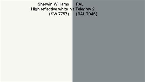 Sherwin Williams High Reflective White Sw 7757 Vs Ral Telegrey 2 Ral