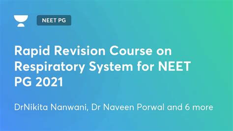 Neet Pg Live Rapid Revision Course On Respiratory System For Neet