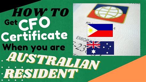 How To Get CFO Certificate When You Are An Australian Resident YouTube