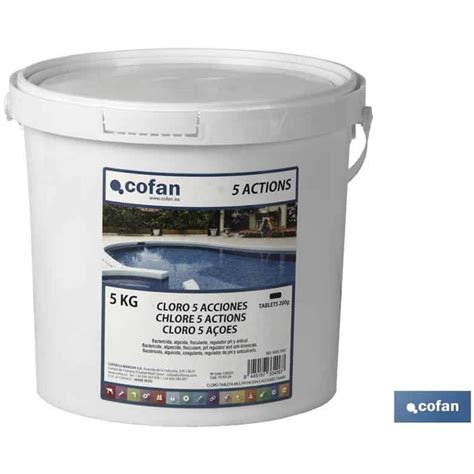 Cloro 5 Acciones Tableta 5 Kg Cofan Herramientas Bazarot