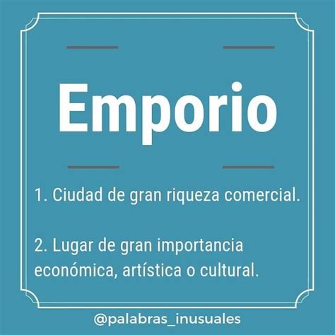 O Que Significa A Palavra Emporio - Emporio - Palabras Cultas