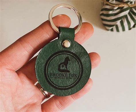 Business Logo Keychain Custom Leather Keychain Etsy