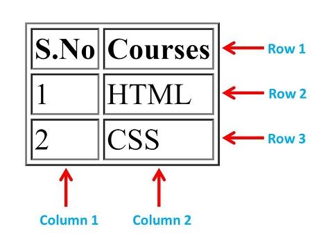 HTML Table | Show the Data in Tabular Form on the Web page