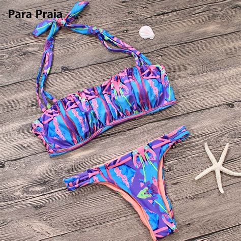 Vintage Sexy Brazilian Bikini Set Brasileira Women Swimwear Beach