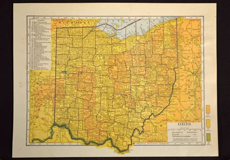 Ohio Map Ohio Topographic Map Colorful Colored Topo Ohio Map Bird | Maps Of Ohio