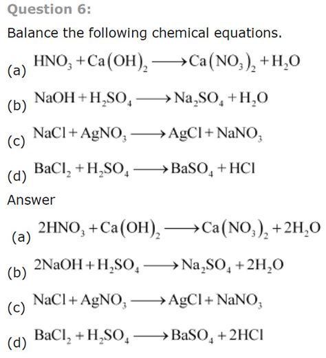 Ncert Solutions For Class 10 Science Chapter 1 Chemical Reactions And Equations Aglasem Schools